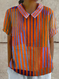Nina | Camicia a Righe Geometriche