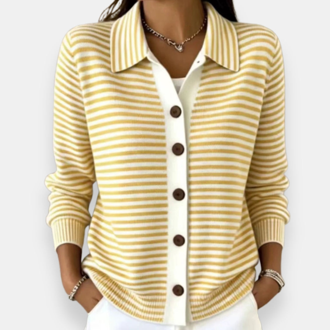 Nola™ Cardigan a Bottoni a Righe