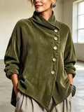 Elara | Maglione in velluto a coste con collo alto